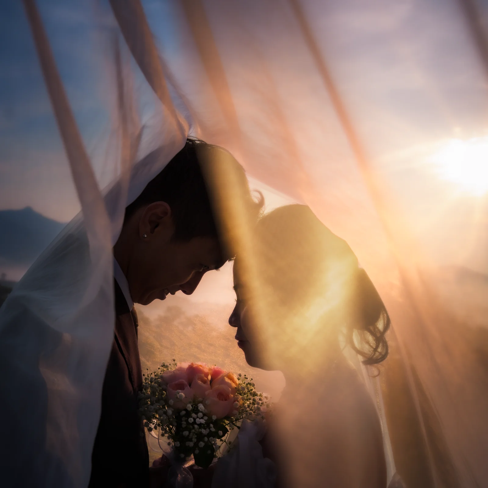 Through the curtain of light