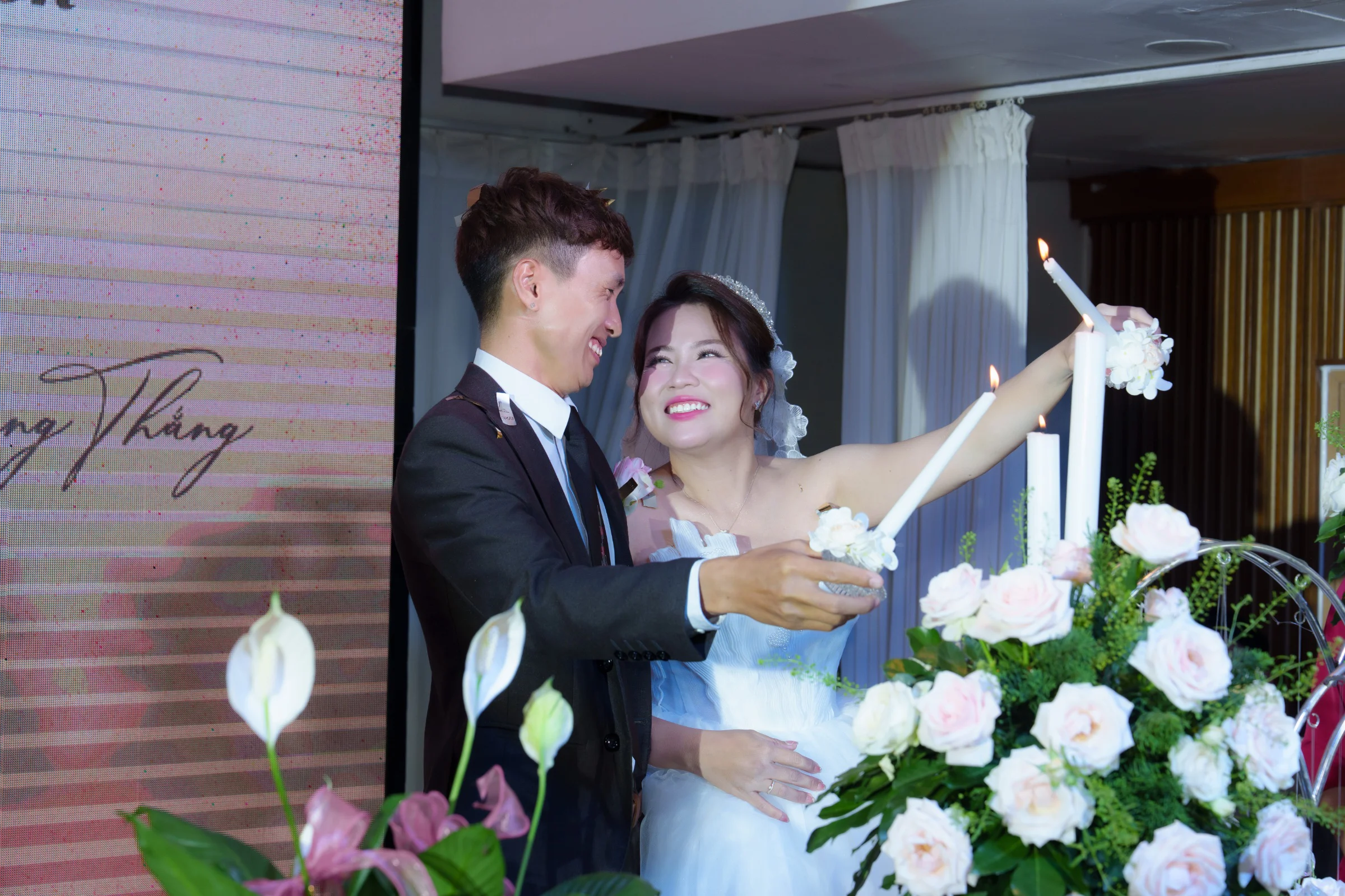 She tossed the bouquet
