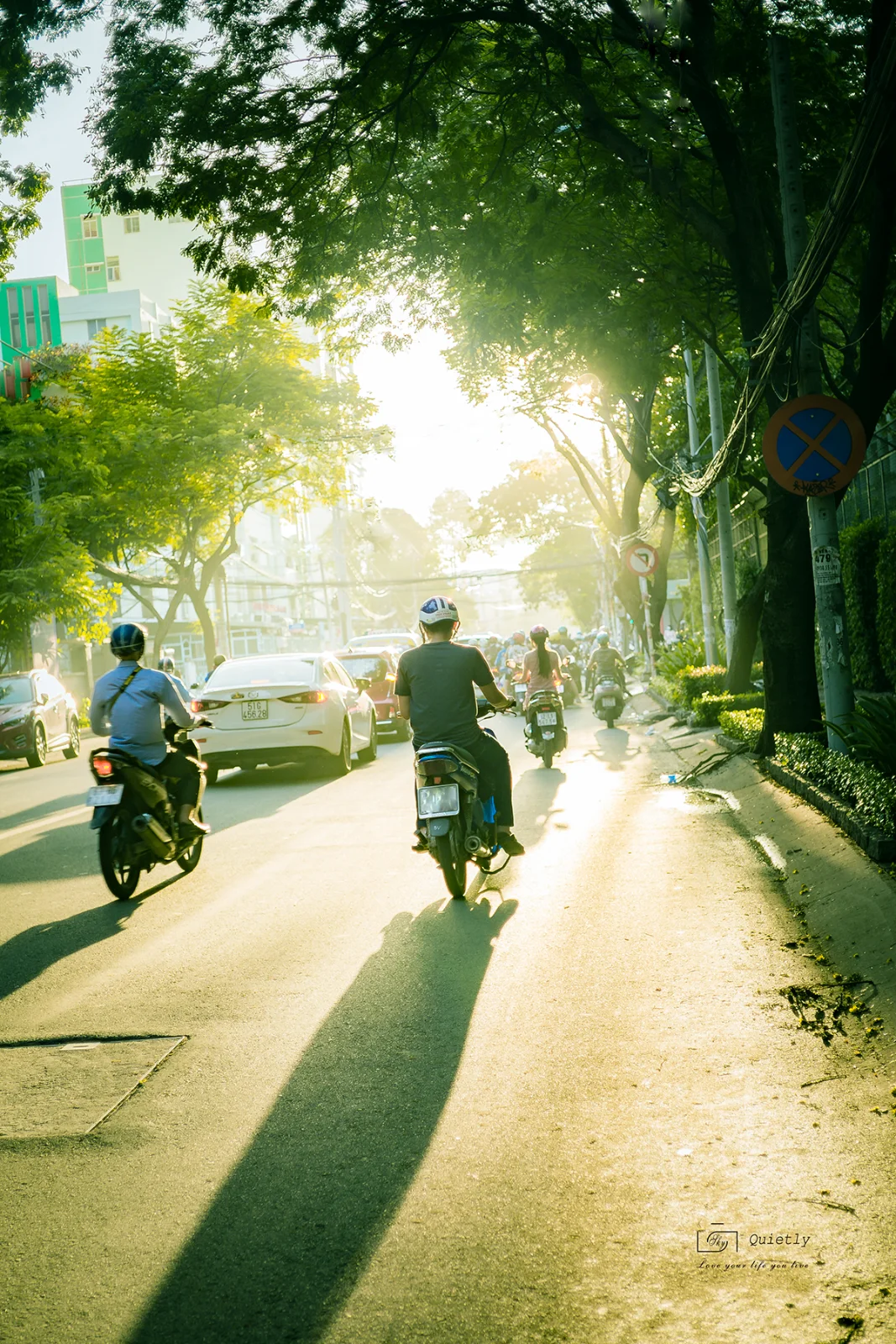 Sunlit street